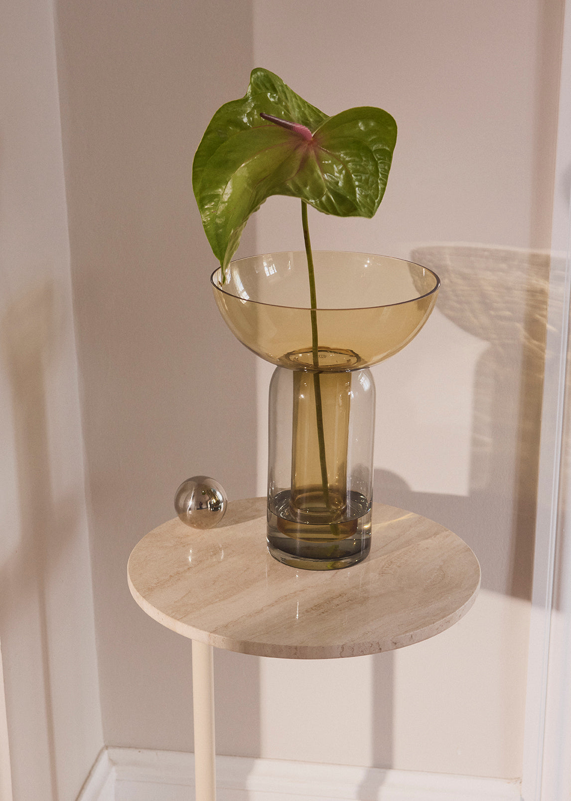 CASTELLUM Side Table Travertine