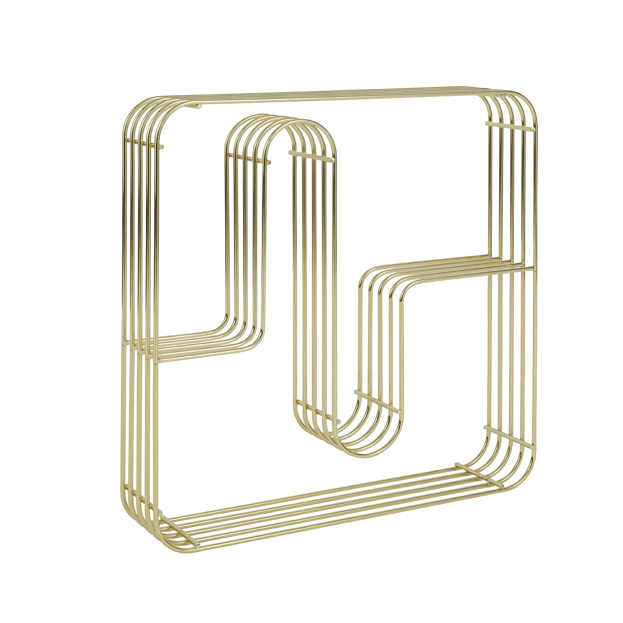 Nástěnný regál CURVA zlatý