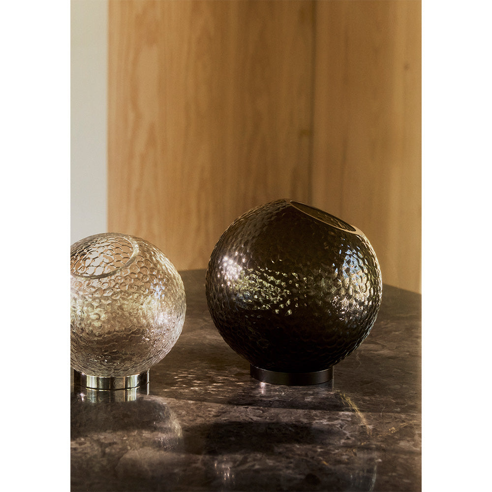 GLOBE BUBBLES Vase black glass