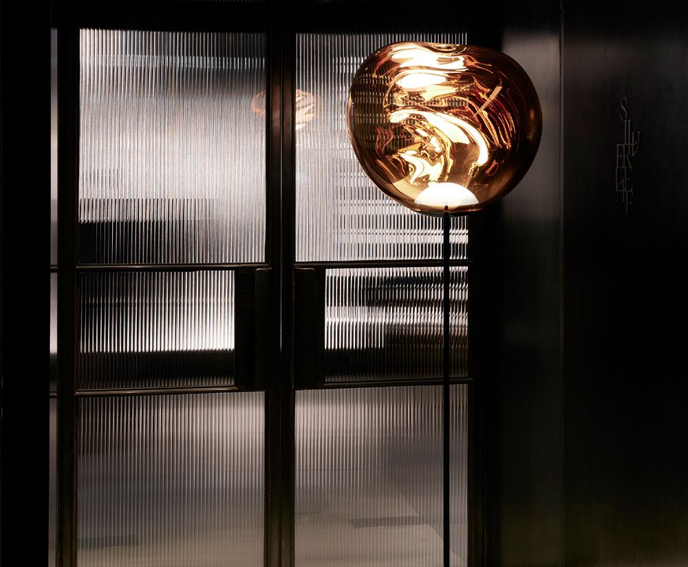 Stojací lampa MELT SLIM měděná