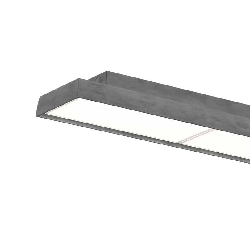 Stropní lampa LP SLIM BOX surové hliníkové