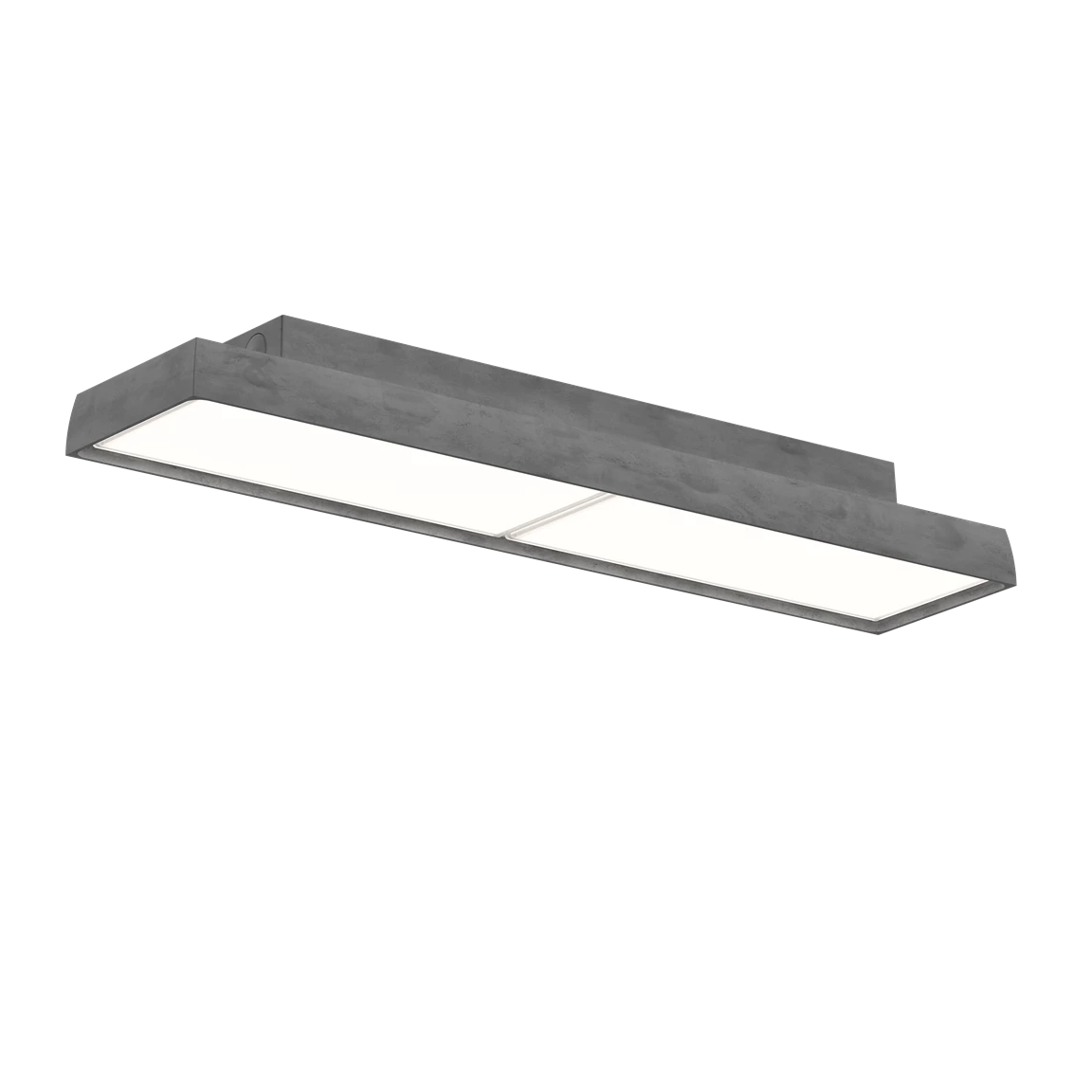 Stropní lampa LP SLIM BOX surové hliníkové