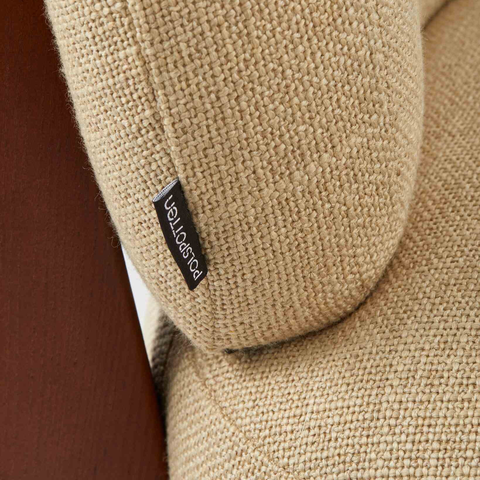 Křeslo FIZZ béžové s dřevěnou základnou