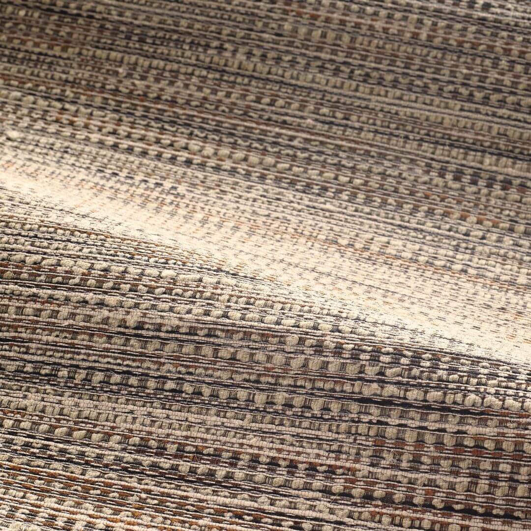 Textile wallpaper with a structural canvas look VAGAR - NOIR/TOBACCO brown