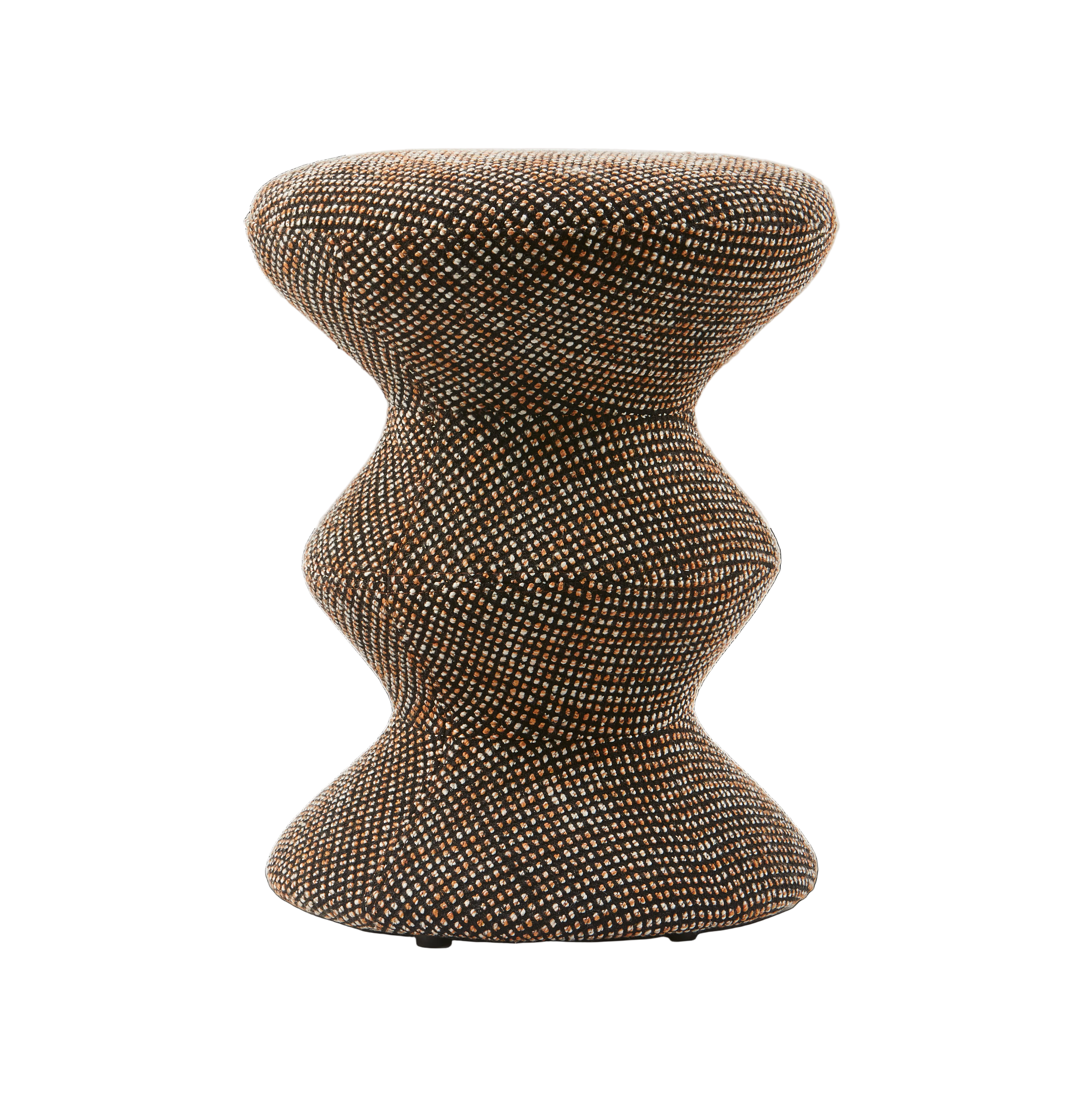 SOFT ZIG ZAG Stool Dark Brown