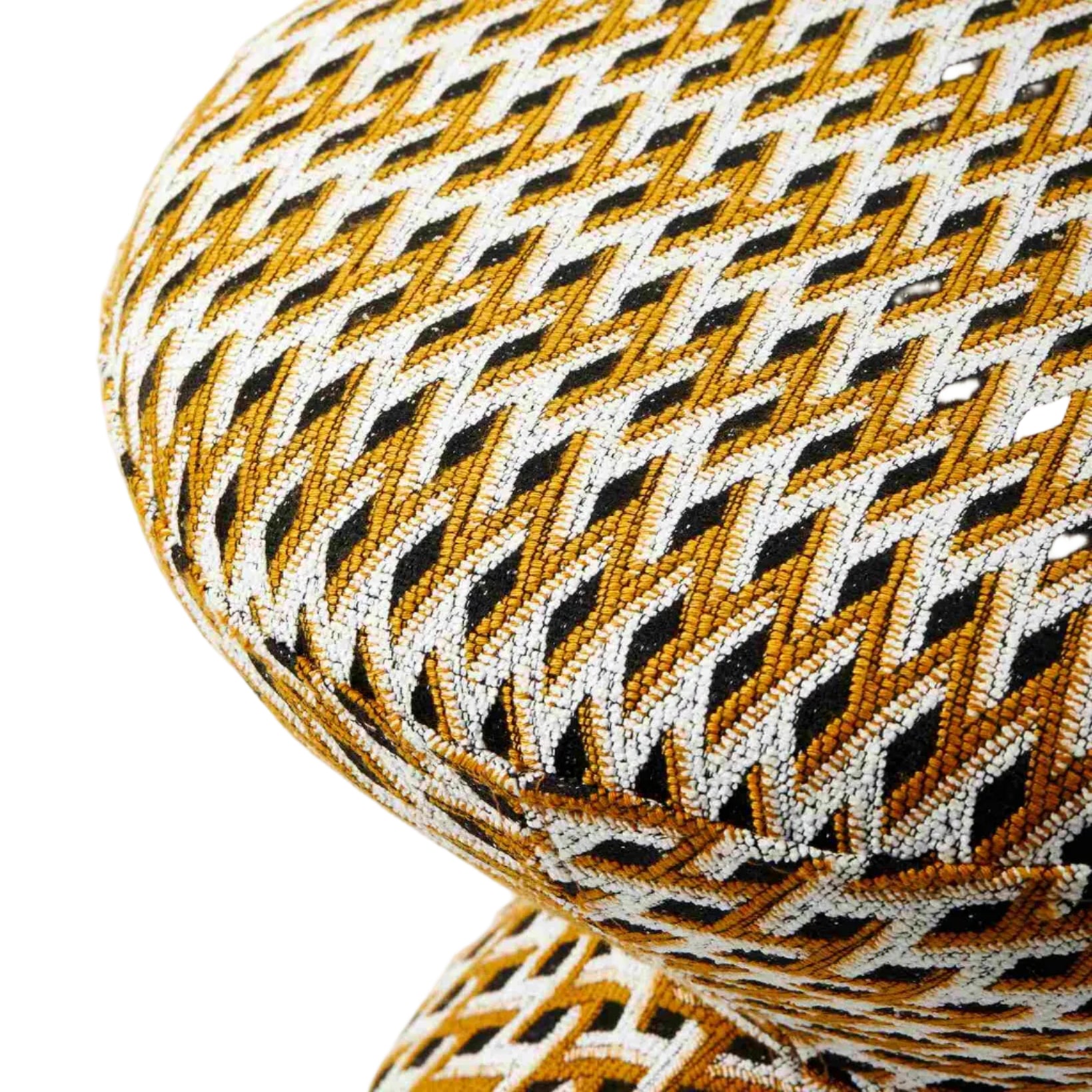 Stolek SOFT ZIG ZAG orche s bílou a černou