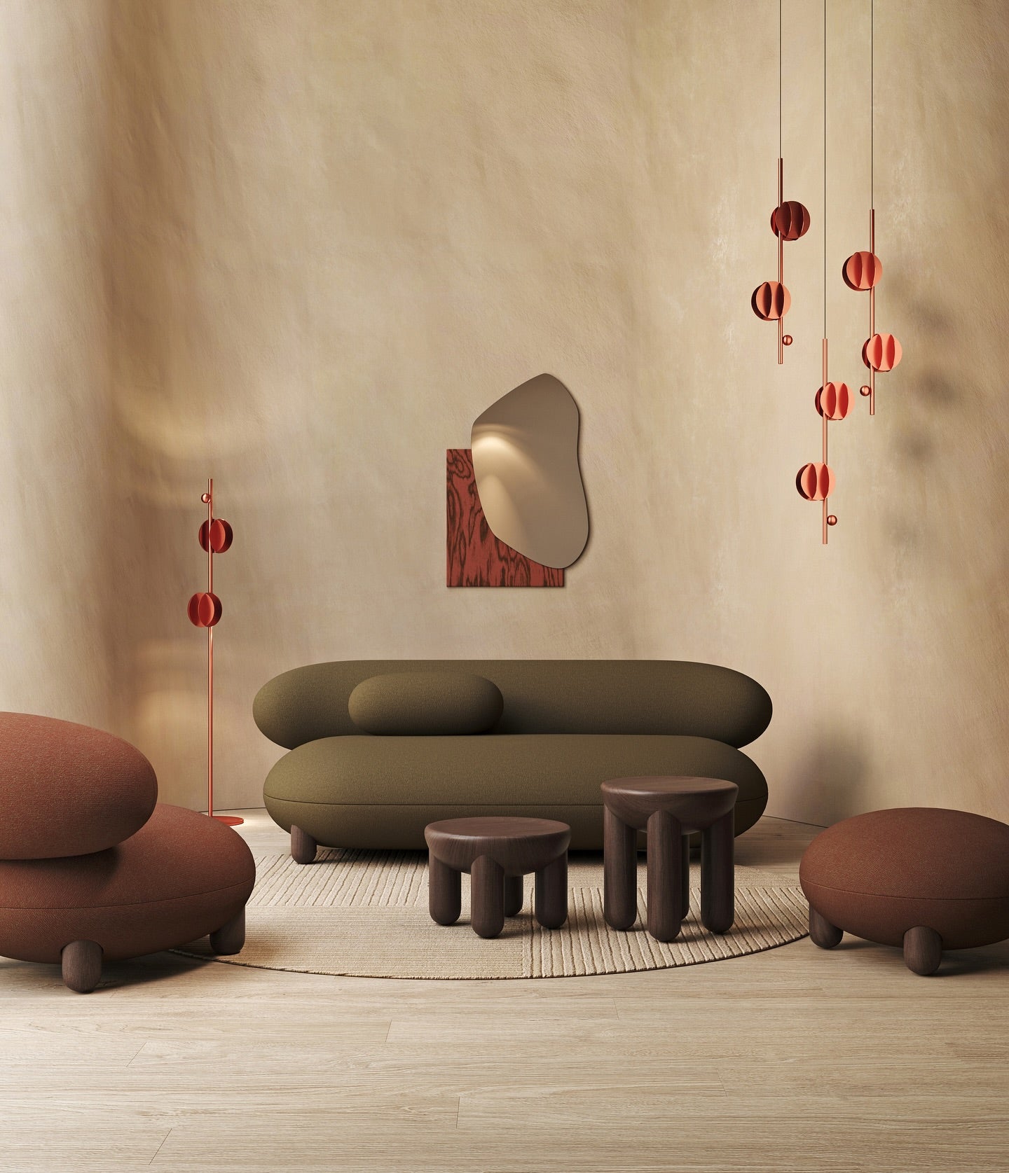 Závěsné svítidlo EL VERTICAL měď