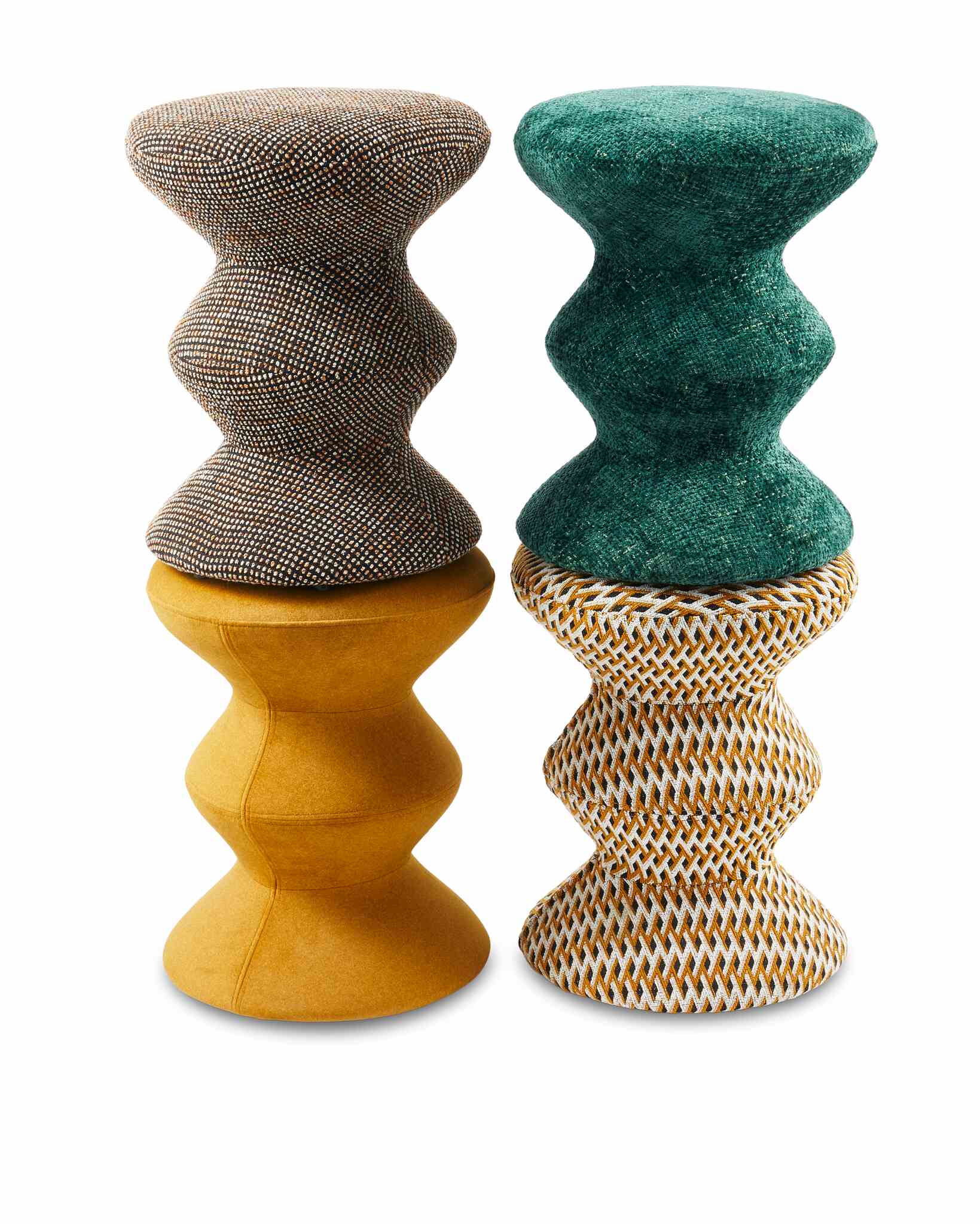 Stolek SOFT ZIG ZAG orche s bílou a černou