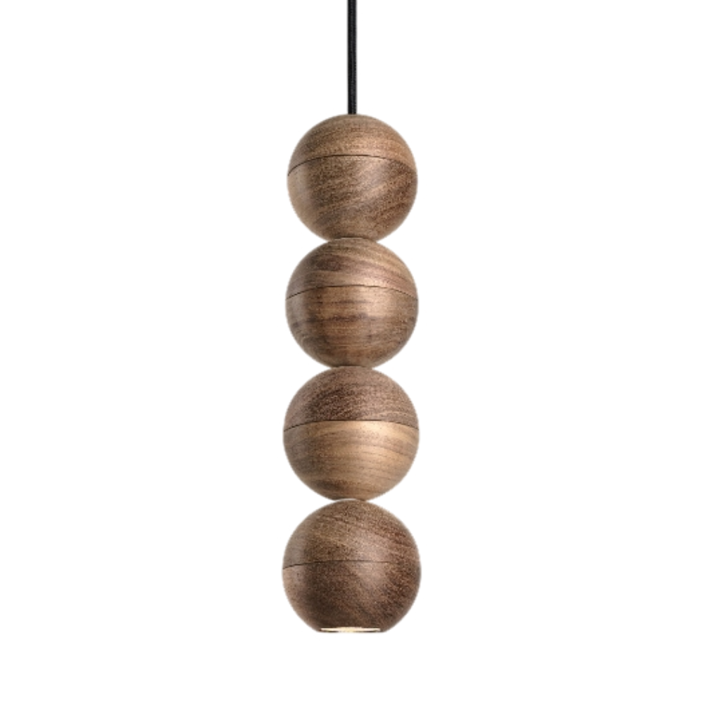 WOODOO pendant lamp in light walnut wood