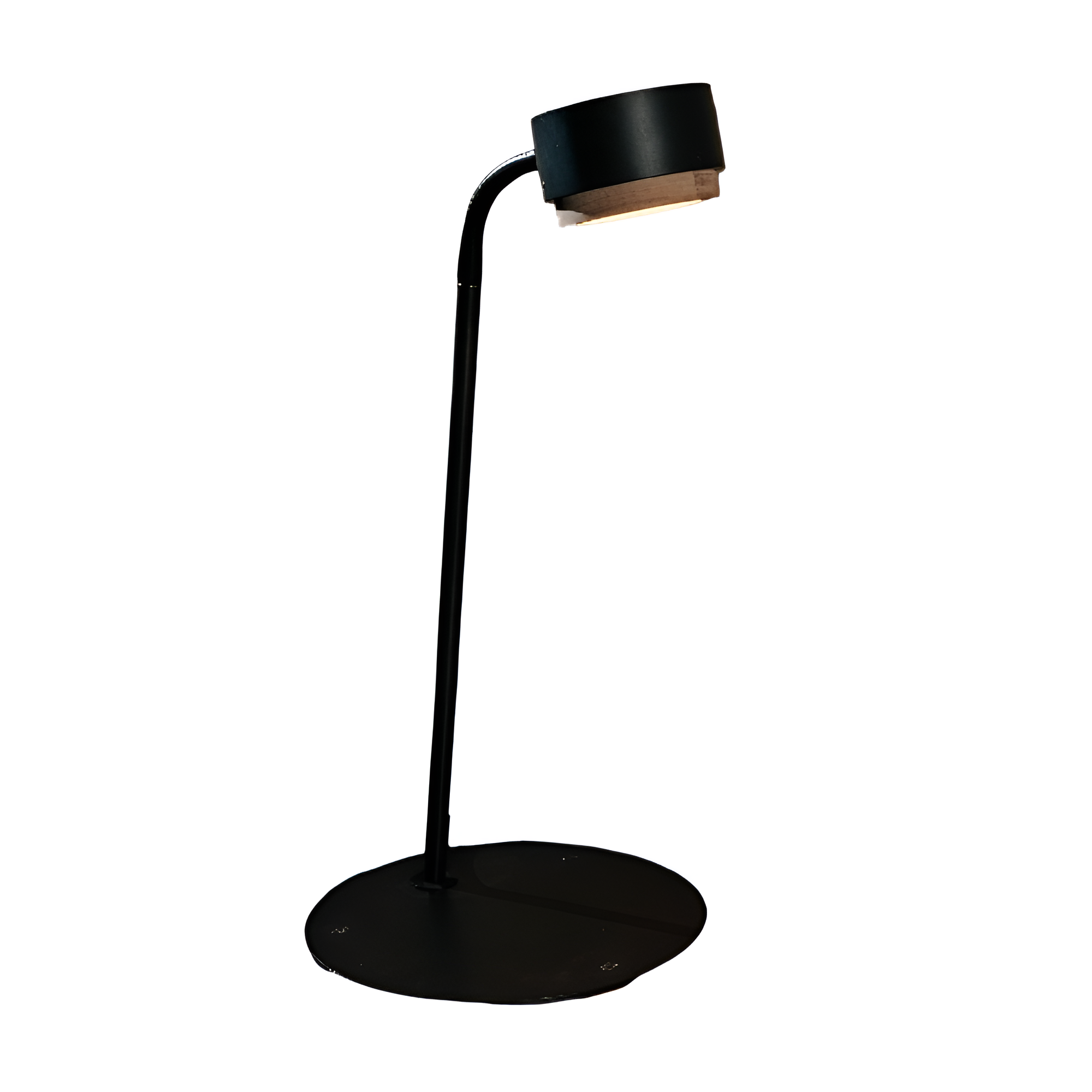 Stolní lampa JUBI černá s ořechovým dřevem