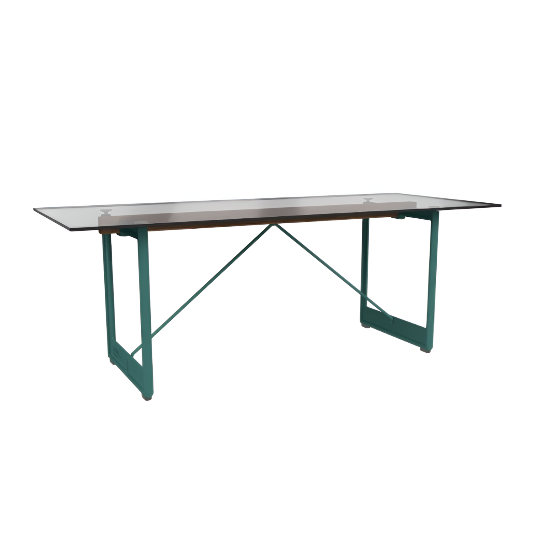 BRUT table with turquoise base