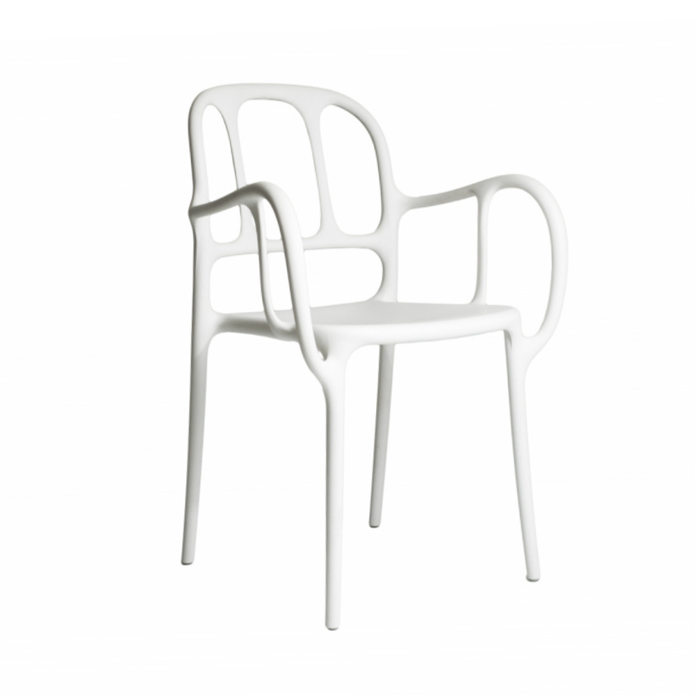 MILA white outdoor chair