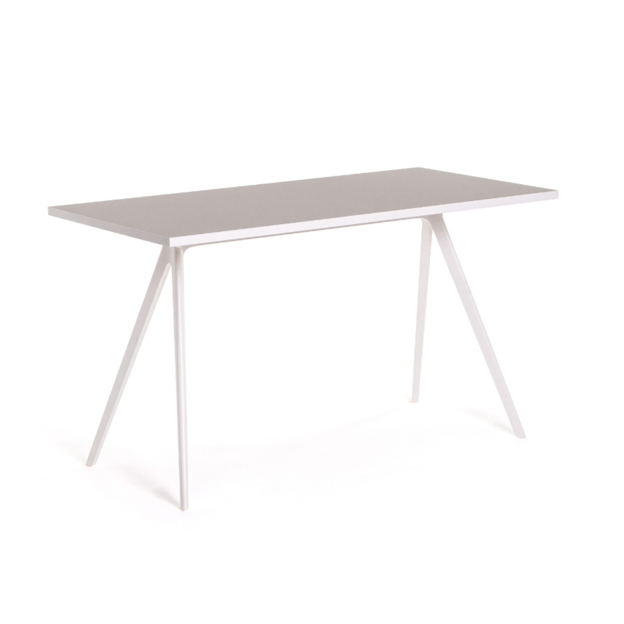 BAGUETTE beige desk with a white base