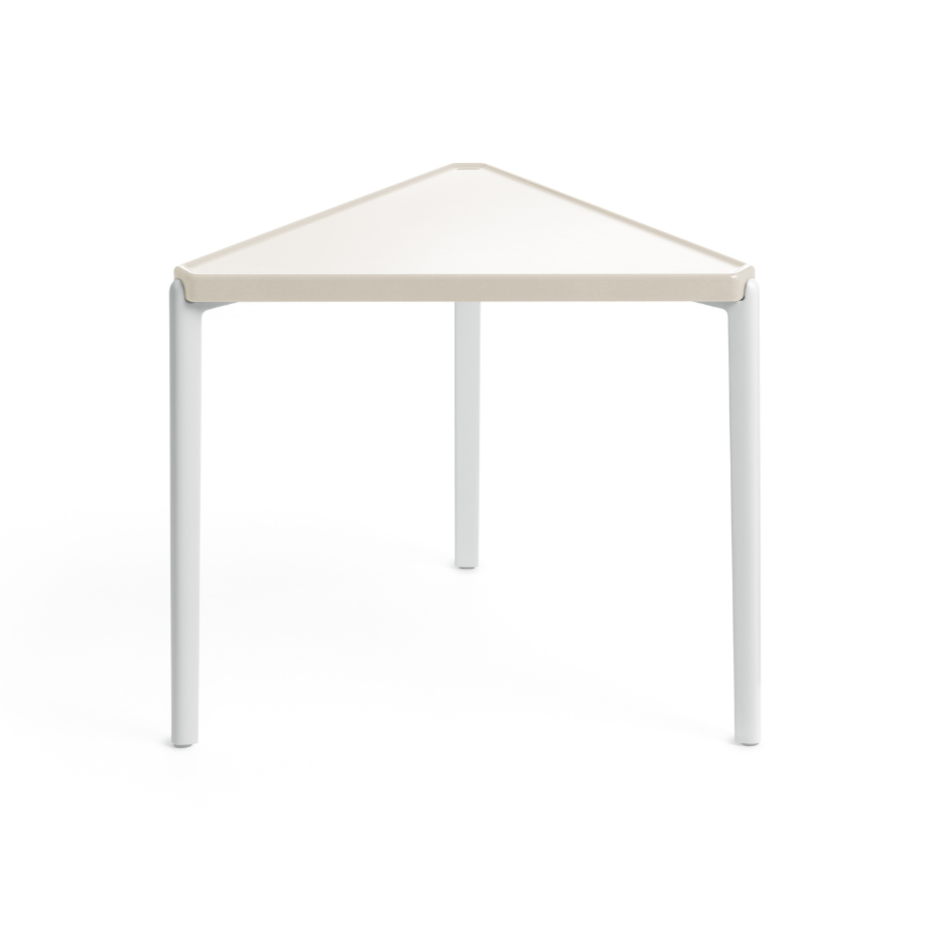 TAMBOUR cream concrete side table