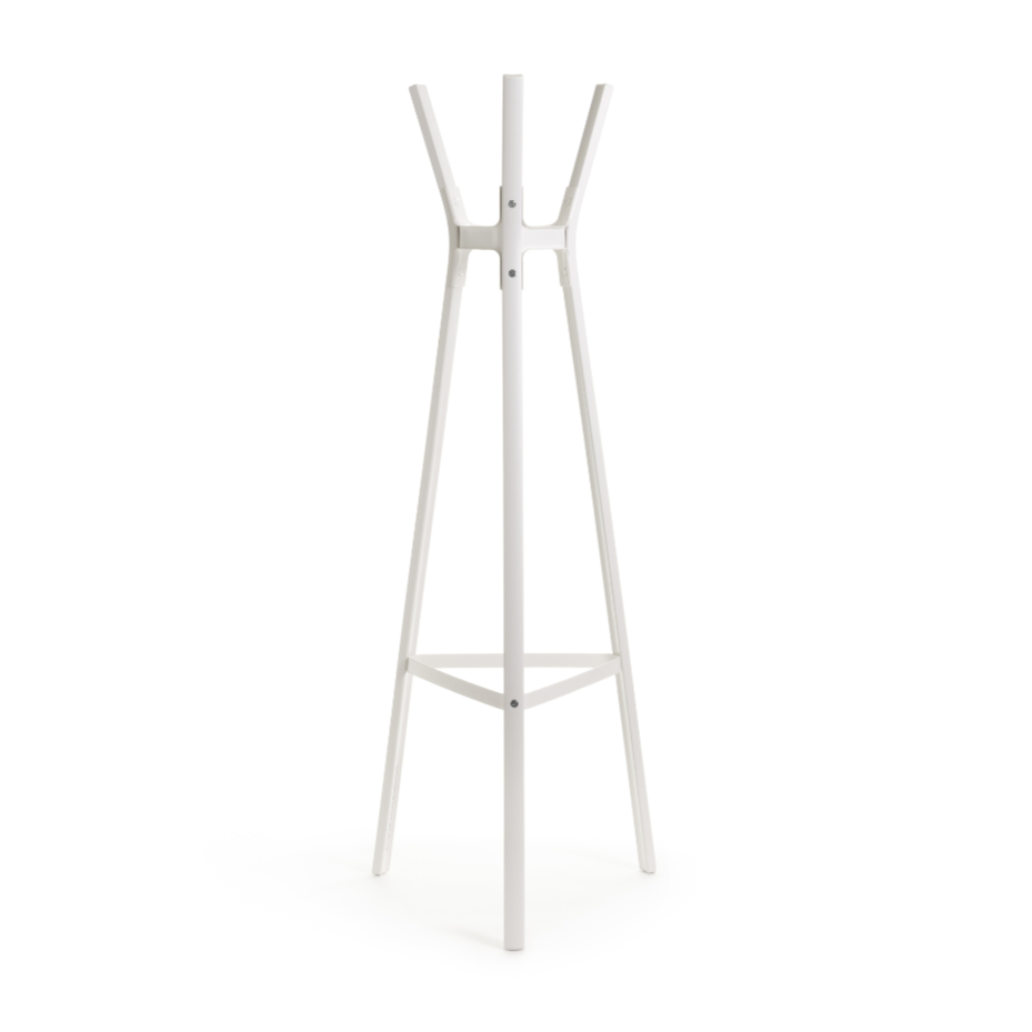 STEELWOOD standing coat rack white beech wood