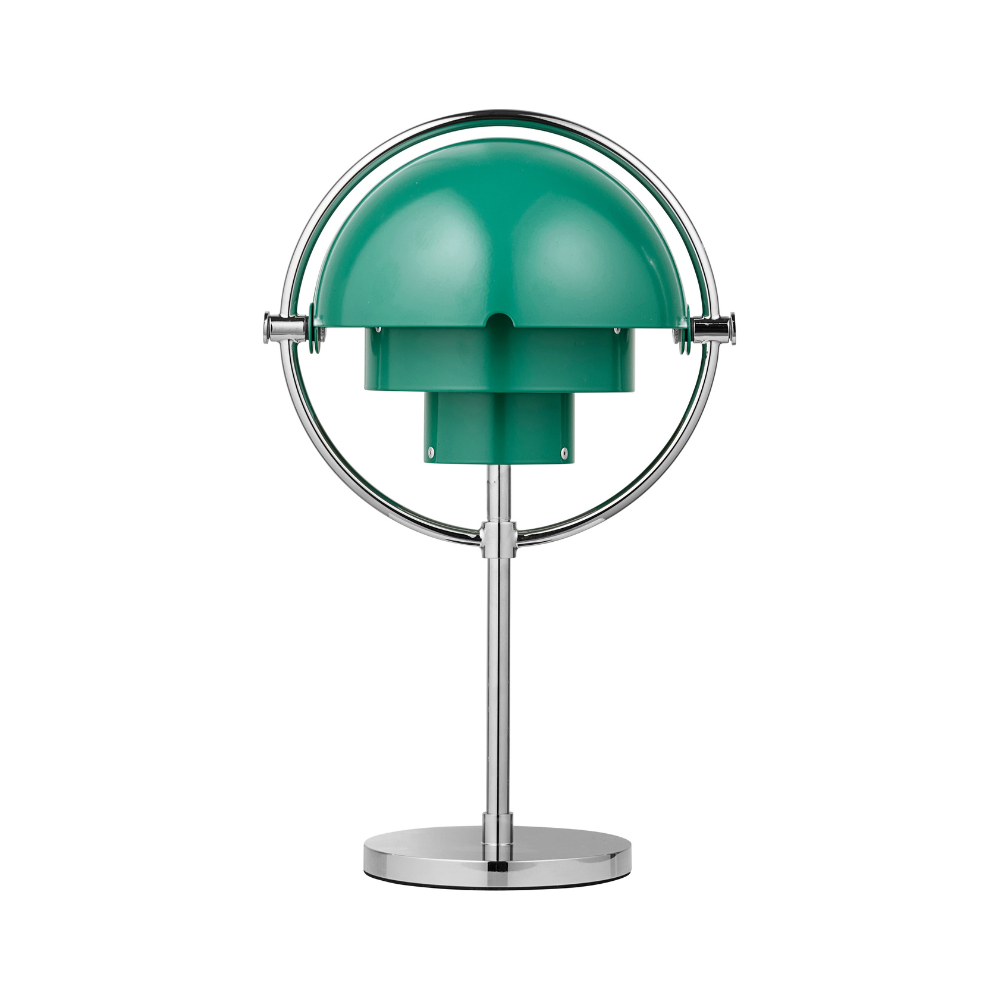 Portable lamp MULTI-LITE bottle green with chrome base