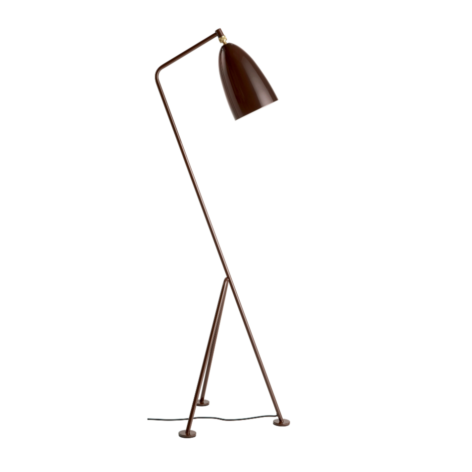 GRÄSHOPPA brown tripod reading floor lamp