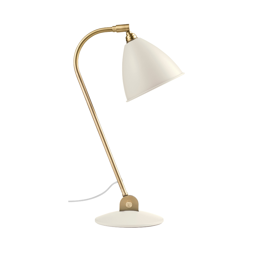 Stolní lampa BESTLITE BL2 mosaz s krémovým stínidlem