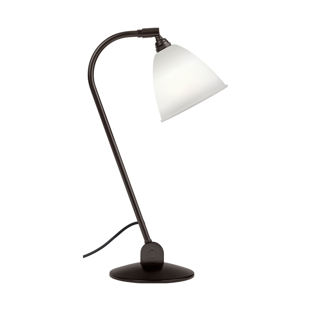 BESTLITE BL2 table lamp black with porcelain shade