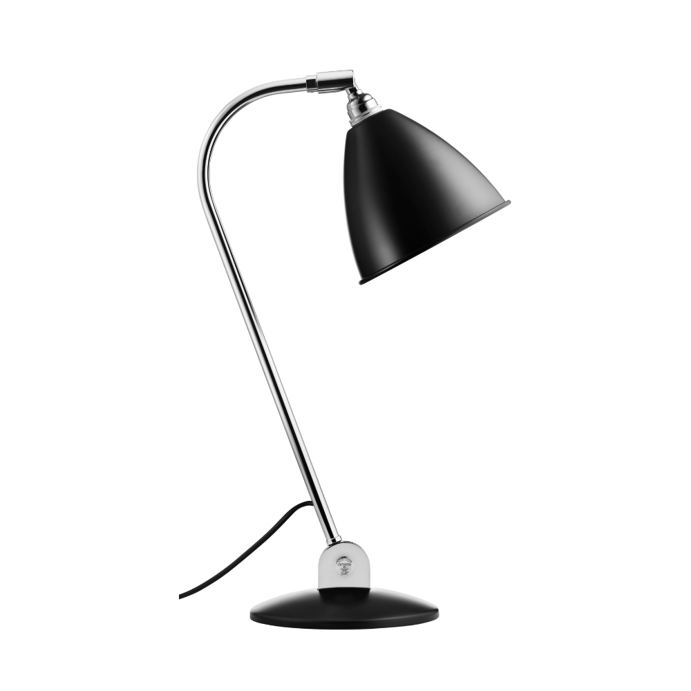 Stolní lampa BESTLITE BL2 chrom s černým stínidlem