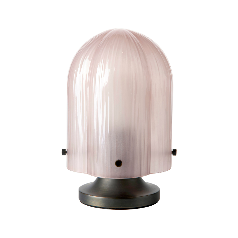 Stolní lampa SEINE růžové sklo