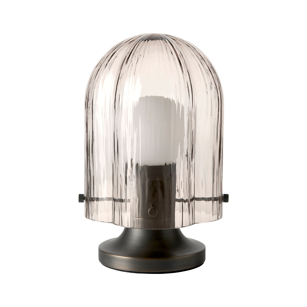 Stolní lampa SEINE kouřové sklo