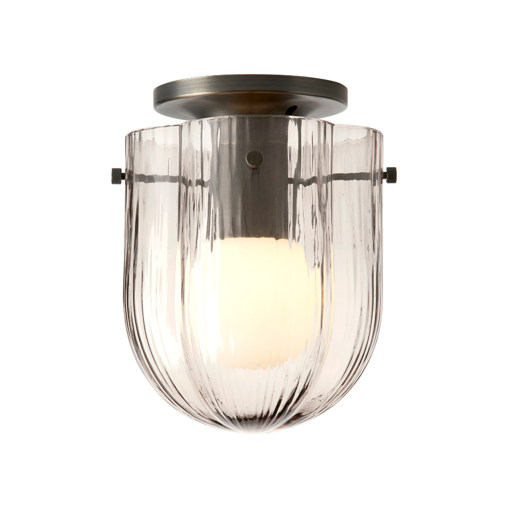 SEINE ceiling light with smoky glass
