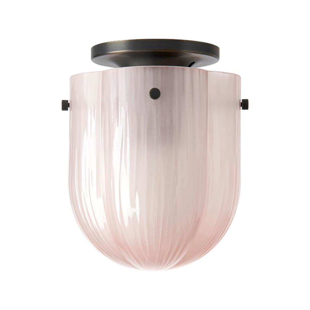 Stropní lampa SEINE růžové sklo