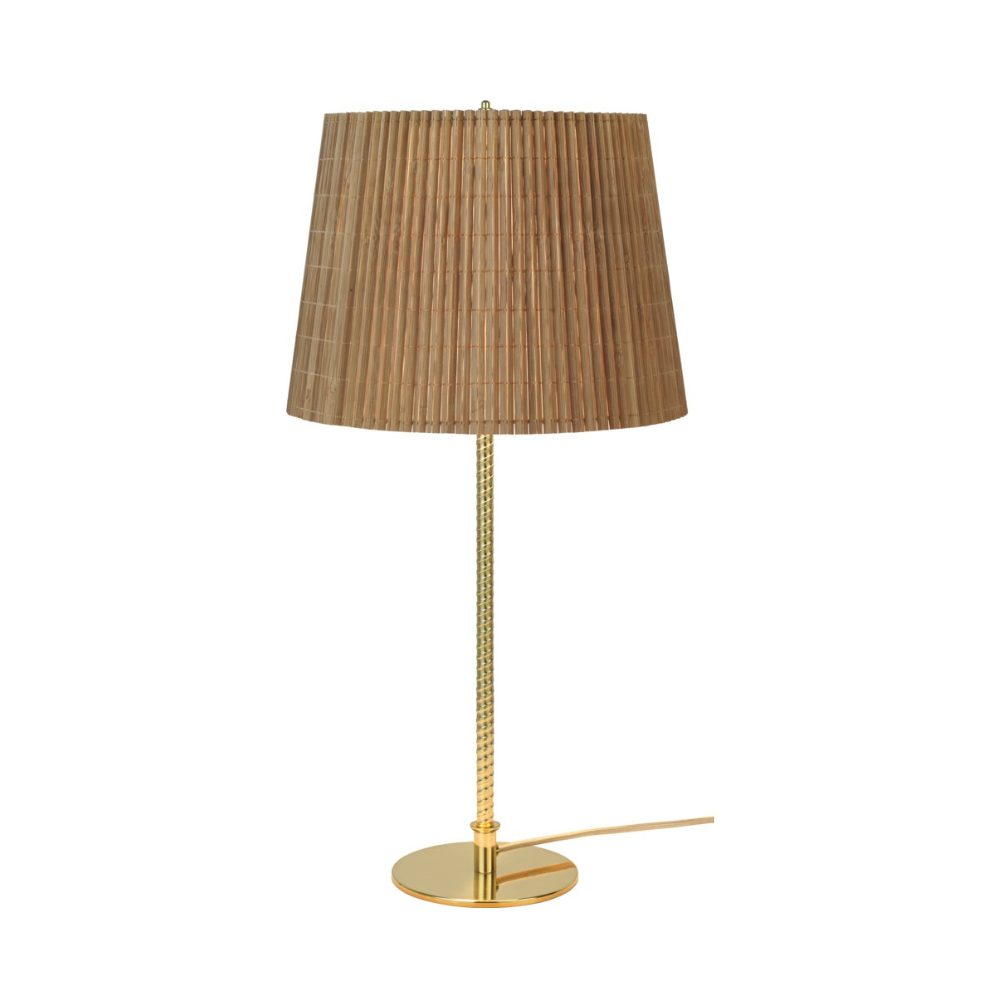 Table lamp 9205 with bamboo shade and golden base