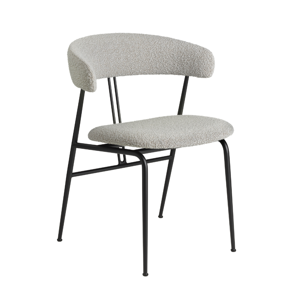 VIOLIN upholstered chair with black base