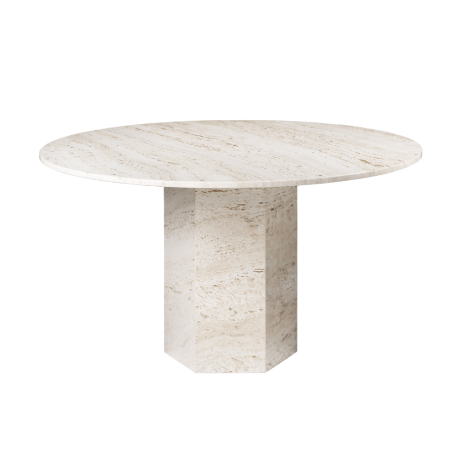 EPIC Cream Round Table Travertine