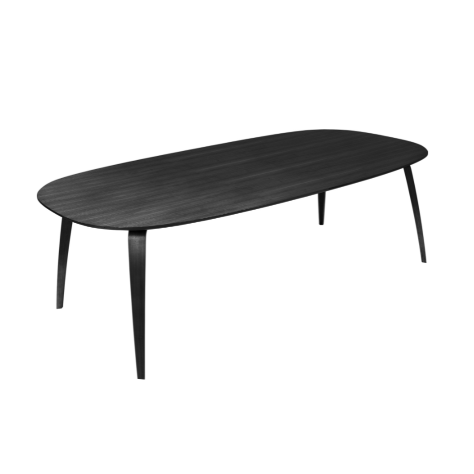 GUBI Oval Table Black Ash Wood