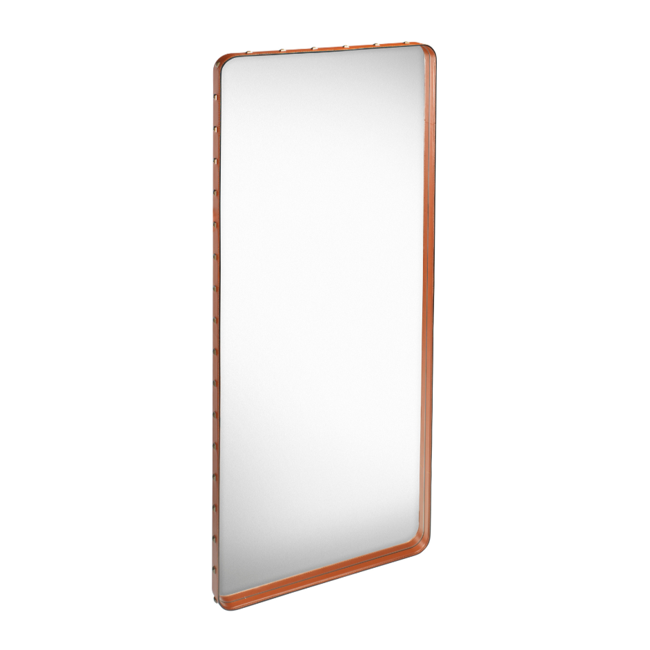 ADNET Mirror brown leather
