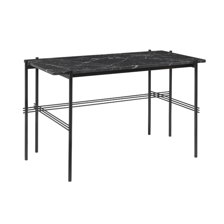 TS desk black marble with black base