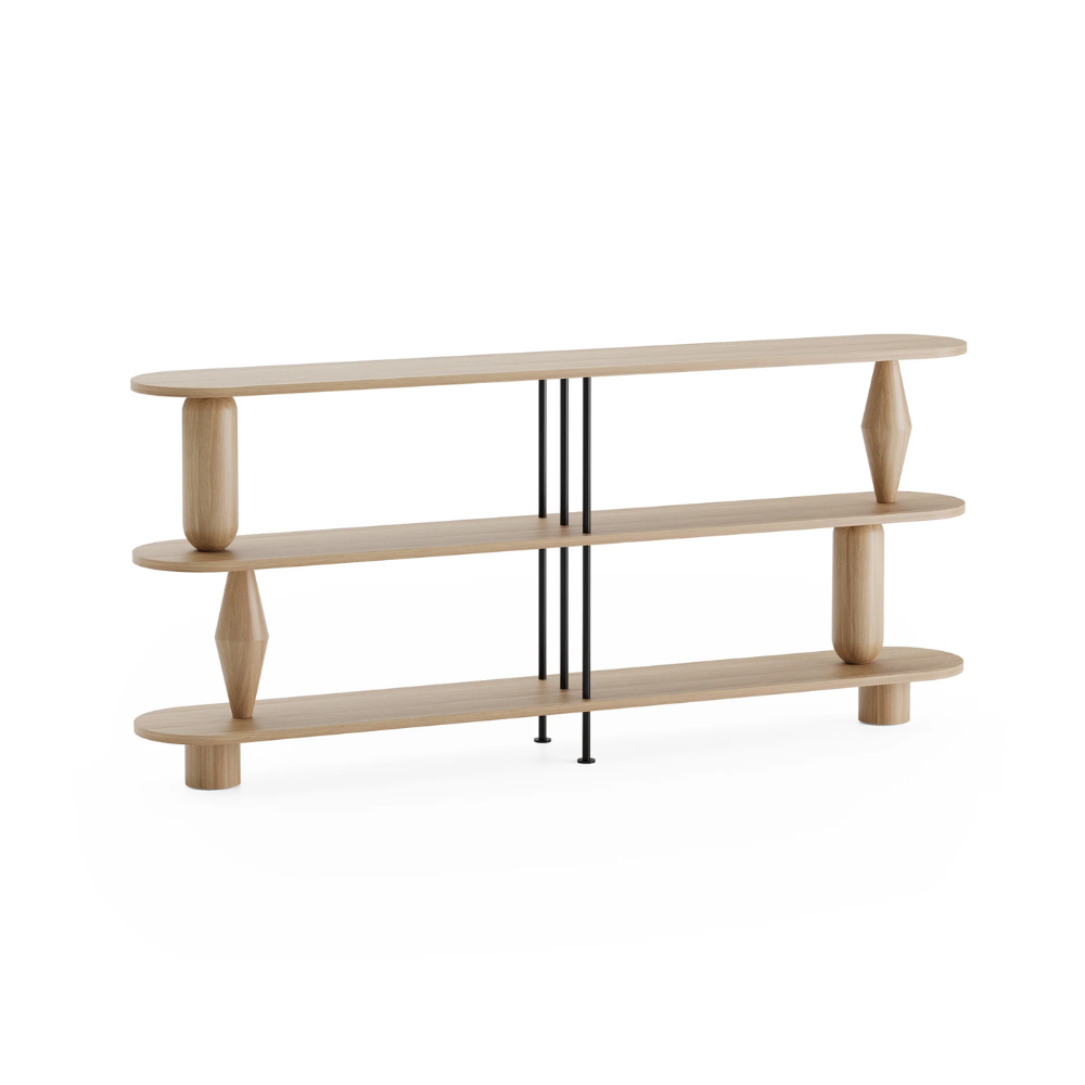 Regál VAZOO DUO dubové dřevo