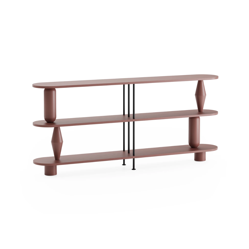 Regál VAZOO DUO růžové dubové dřevo