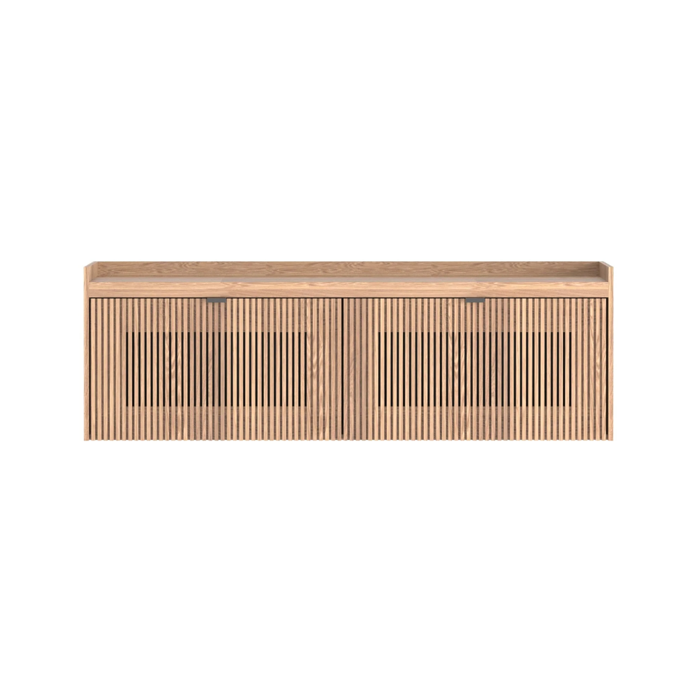 MEDA Wall-Mounted TV Cabinet Oak Wood