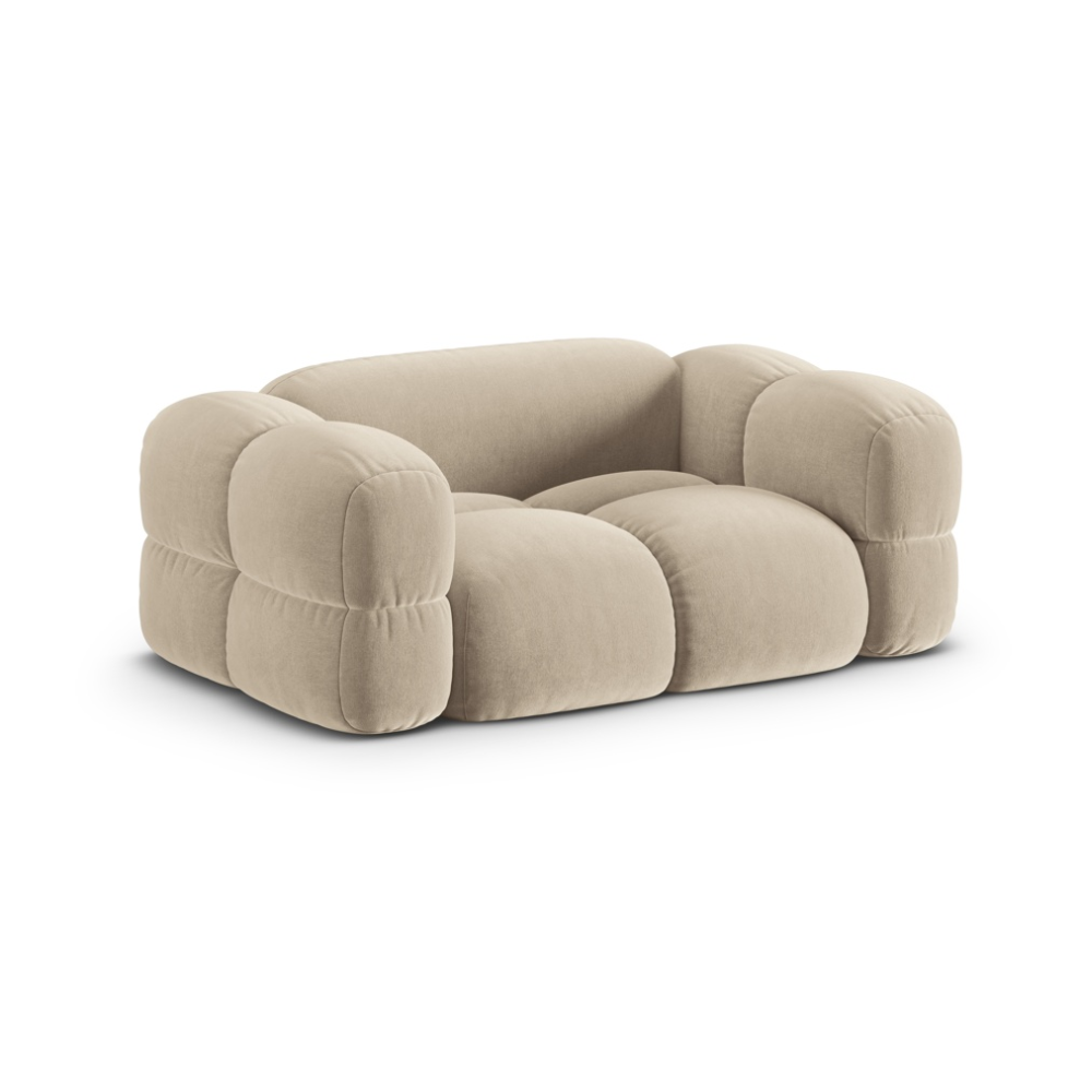 Sofa pro 2 osoby sametová LORETTO béžová