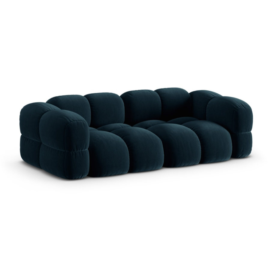 4-seater velvet sofa LORETTO petrol