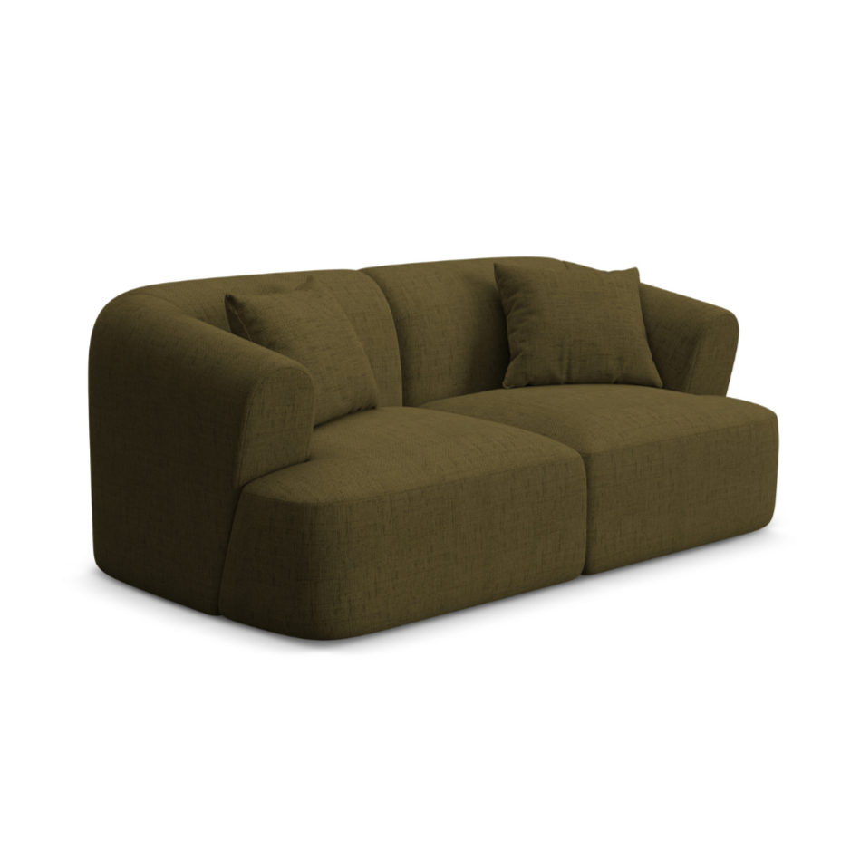 2-seater Sofa CAMPI green chenille