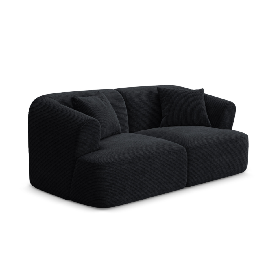 Sofa pro 2 osoby CAMPI černý samet