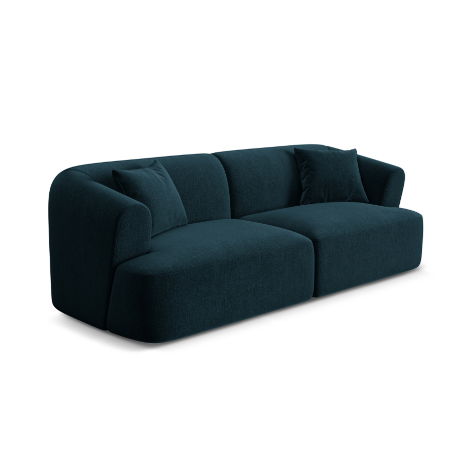 Sofa sametová 3-osobová CAMPI petrol