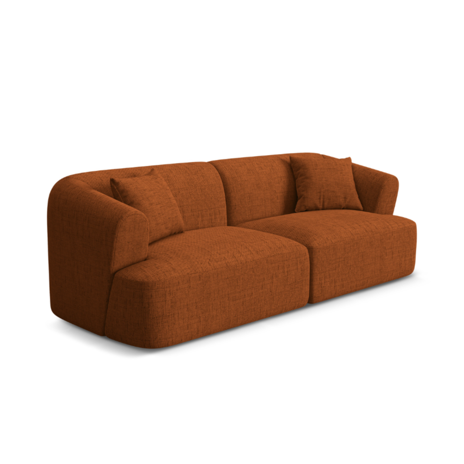 3-seater Sofa CAMPI brick chenille