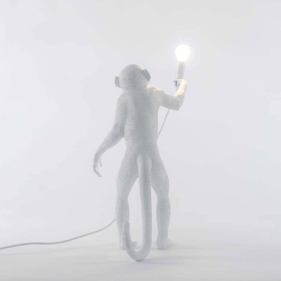 Stolní lampa MONKEY STANDING bílá