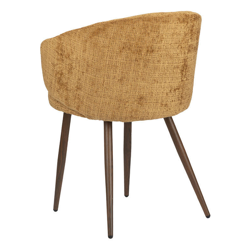 LUNA Chair in Honey with Dark Wooden Base