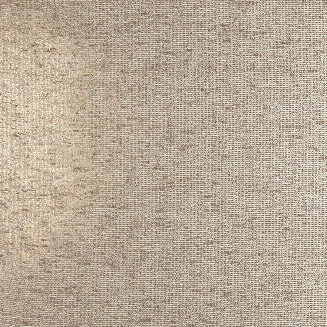Textilní strukturovaná tapeta na metalické fólii RADIEUSE - SABLE MORDORÉ béžová s hnědou