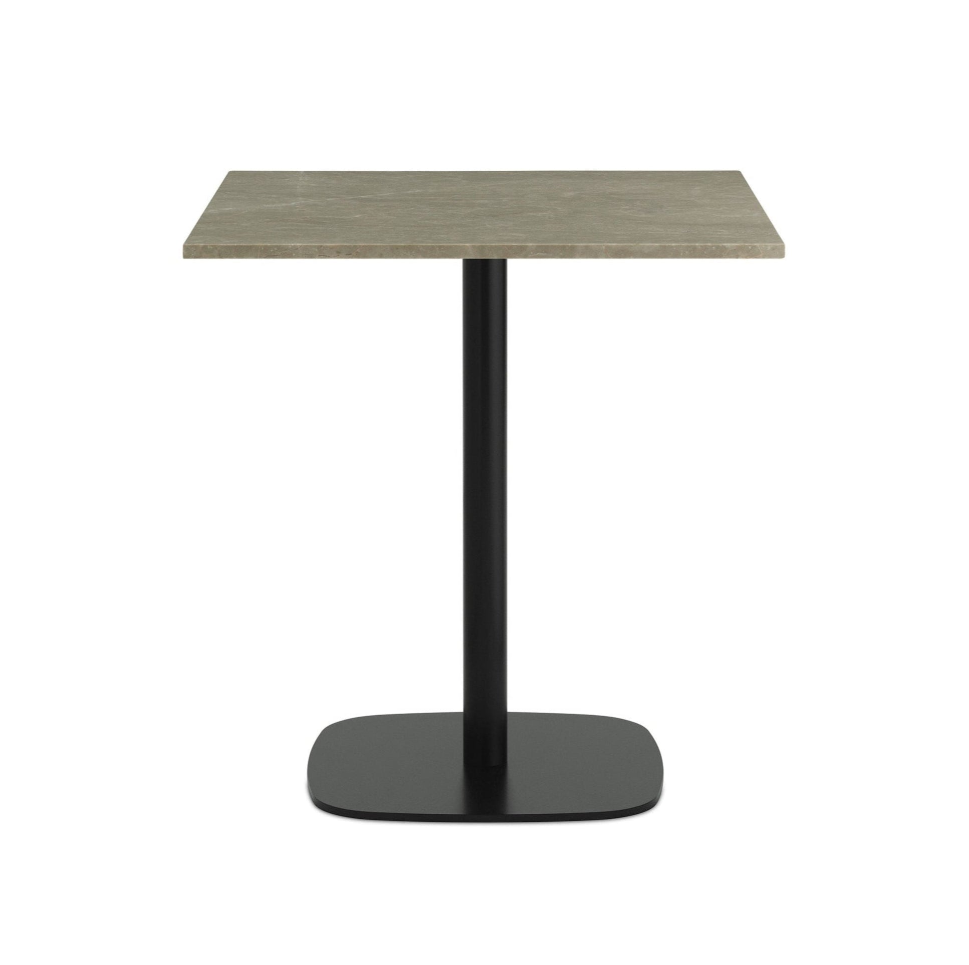 Square café table. MARMOM FREE Sand Top with a black base