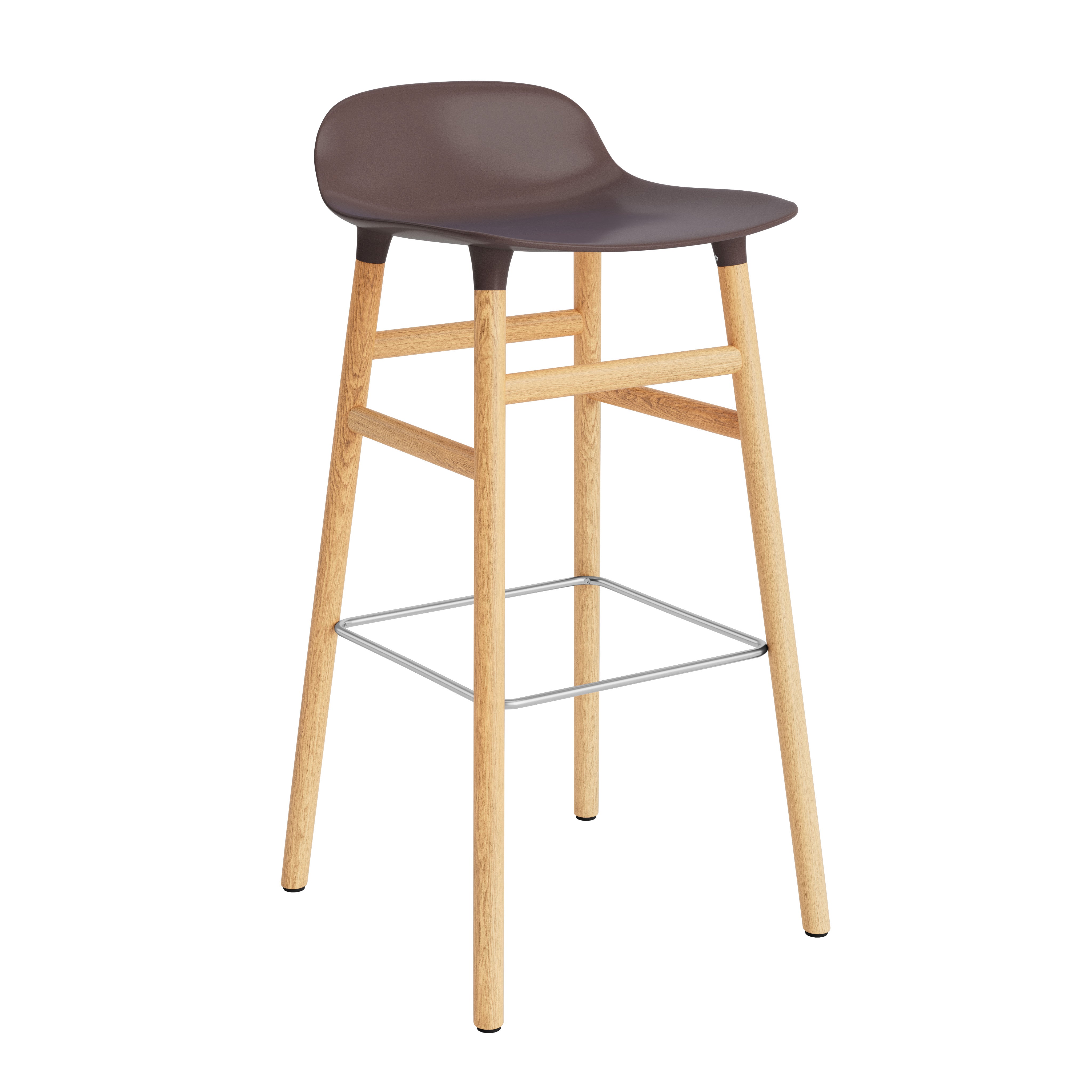 BROWN FORM HOKER WITH Oak base