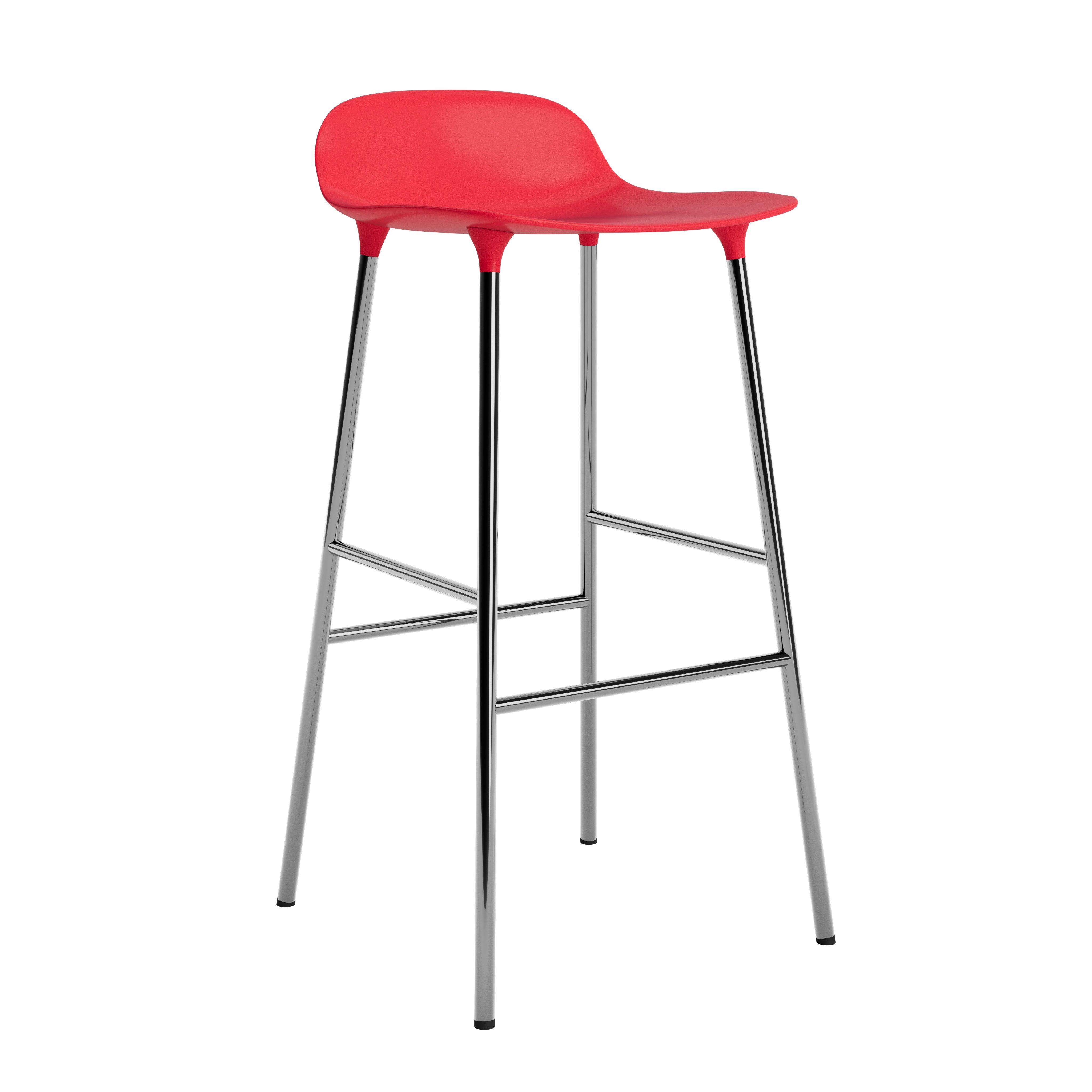 RED FORM HOKER WITH CHROMED BASE