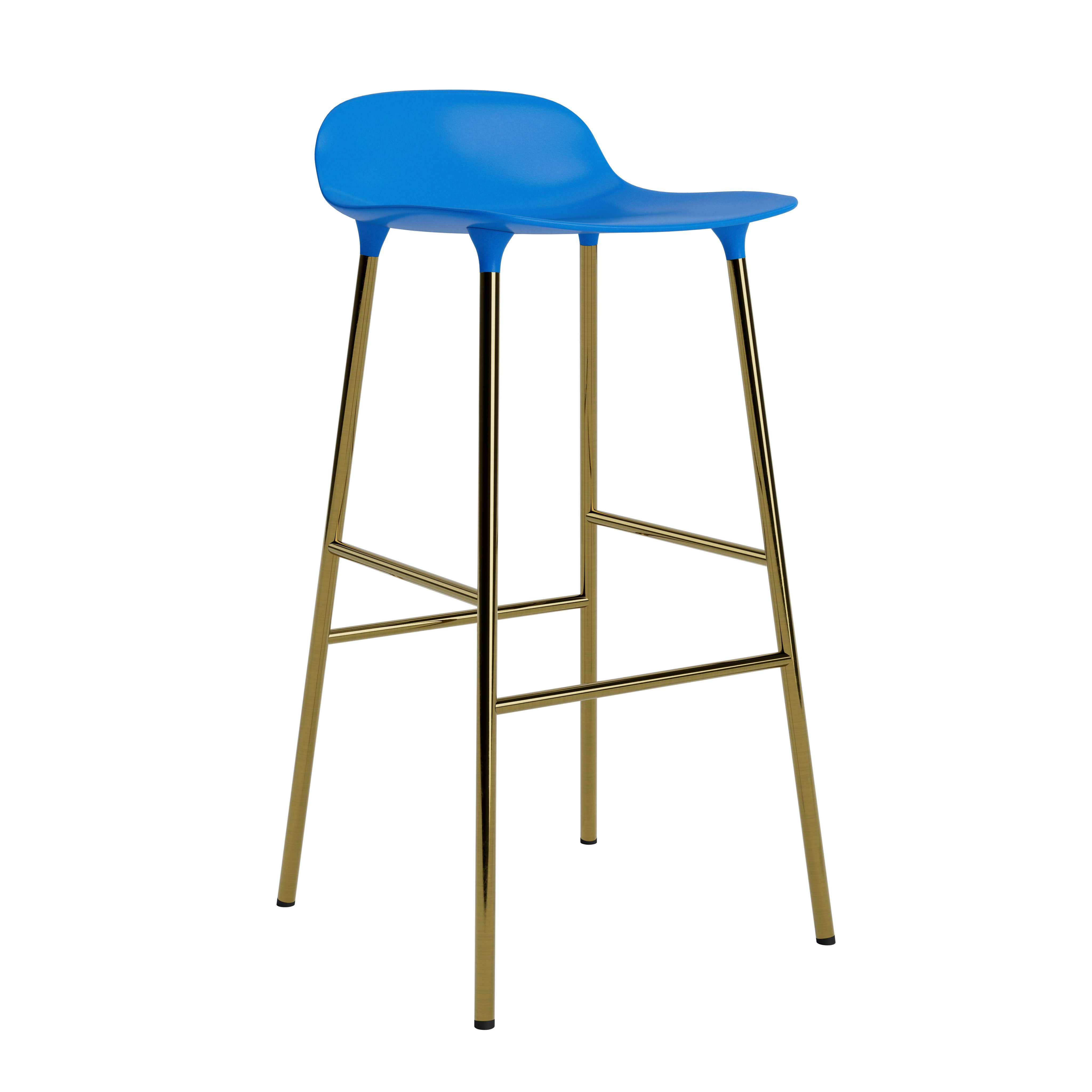 Blue Hocker Form with a golden base